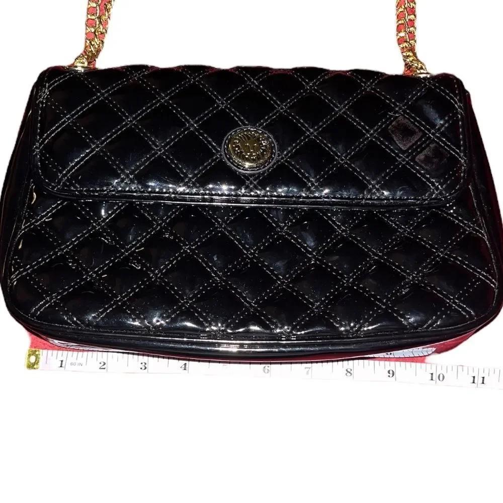 Anne Klein Ak Anne Klein Black Purse With Gold Chain - Women | Color: Black - Picture 12 of 12
